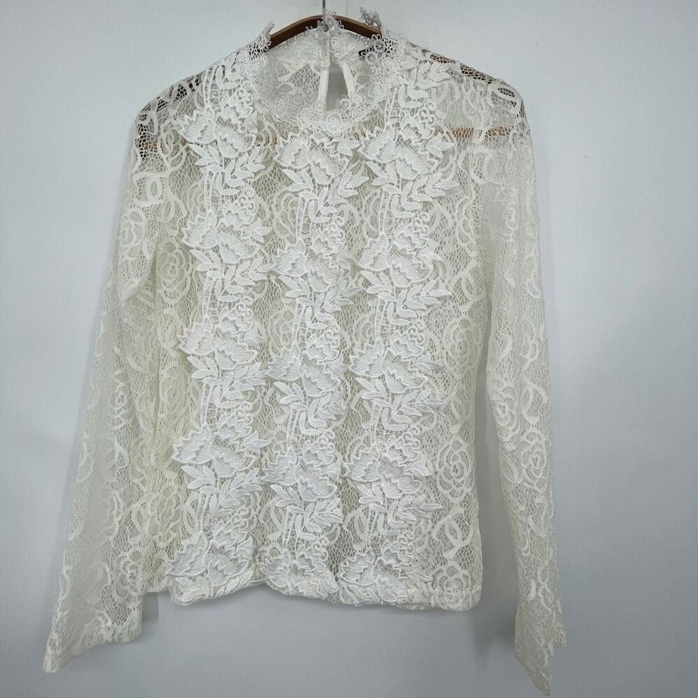 PaperMoon Lace Long Sleeve Blouse Sz S